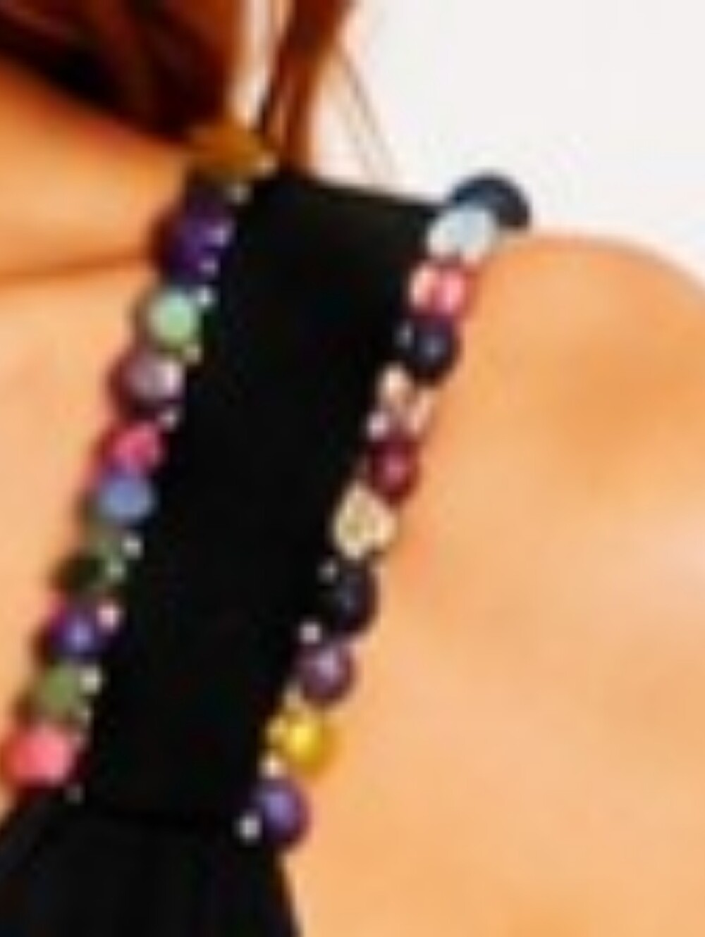 Spencer Jeremy Black Beaded Strap Swing Dress Size Large - Picture 2 of 10